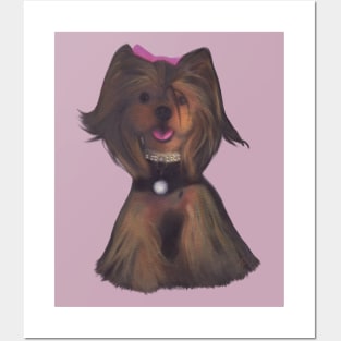 Cute yorkie dog fine art Posters and Art